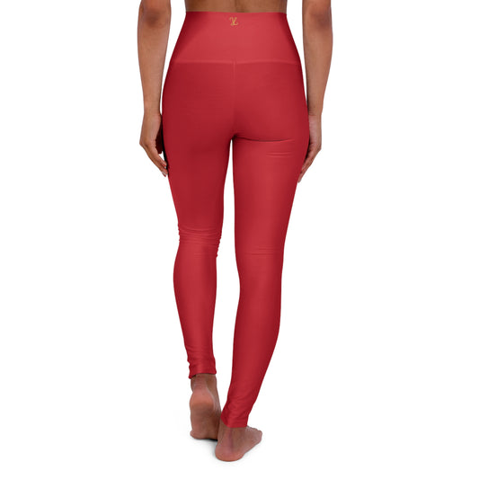 Classic Collection: Dark Red - High Waisted Premium Leggings