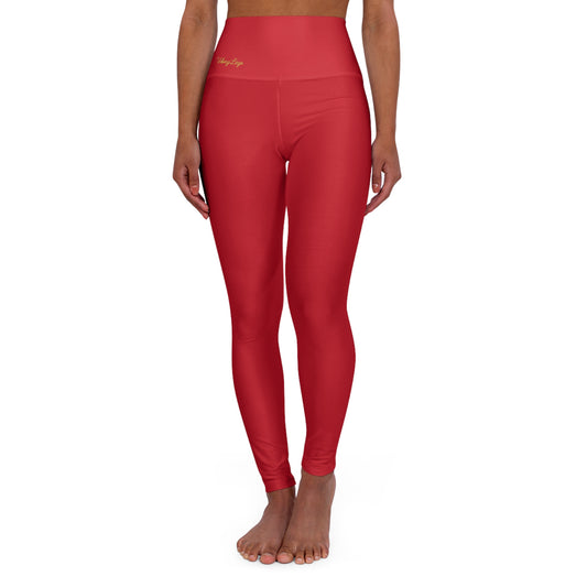 Classic Collection: Dark Red - High Waisted Premium Leggings
